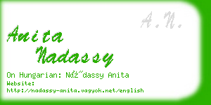 anita nadassy business card